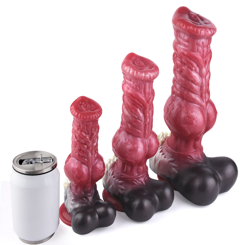33cm Grote Roze Siliconen Dog Knot Dildo