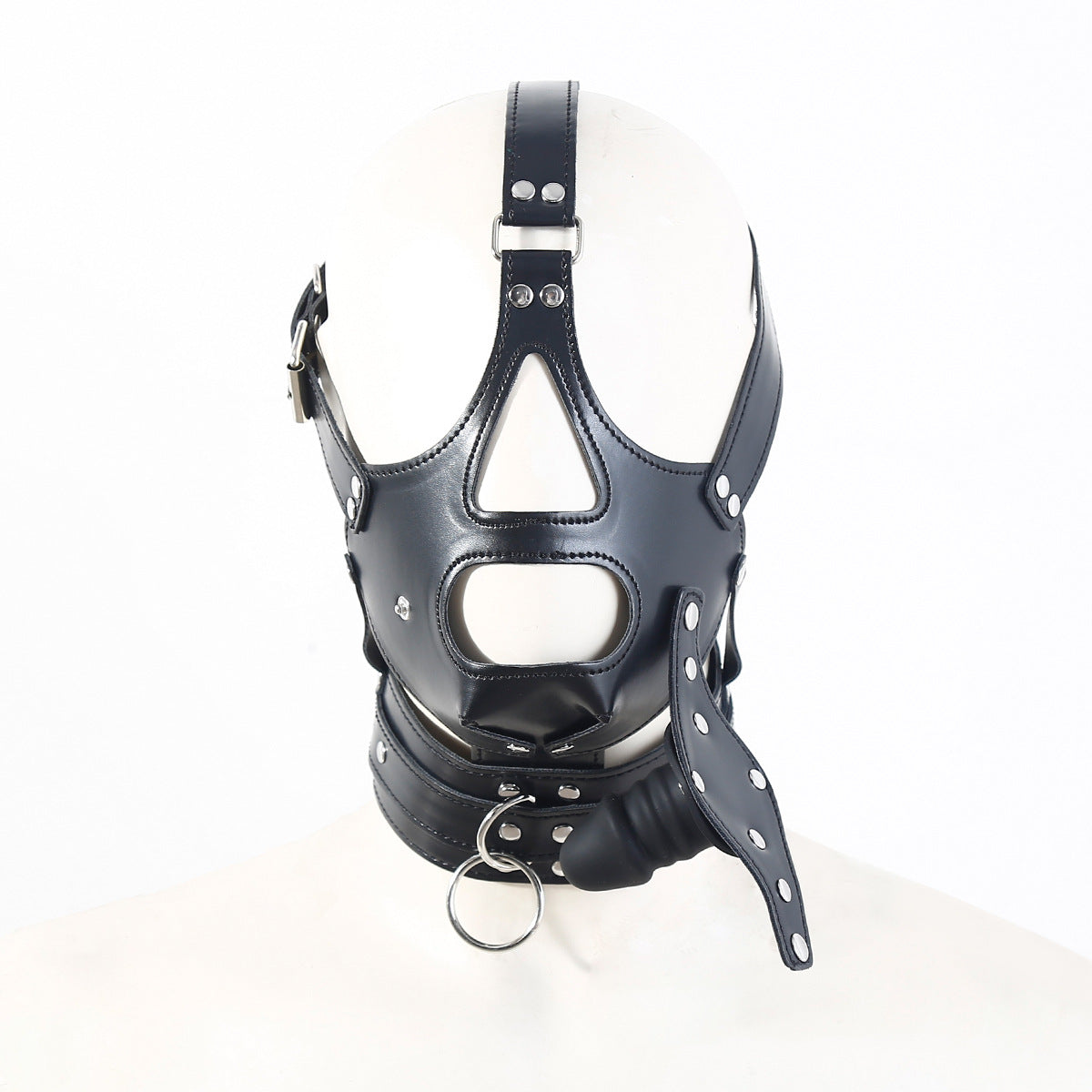 Open Mouth BDSM Gag Dildo Mask
