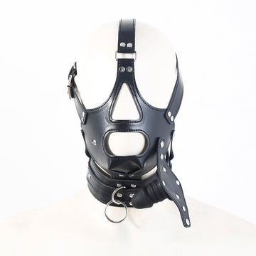 Open Mouth BDSM Gag Dildo Mask