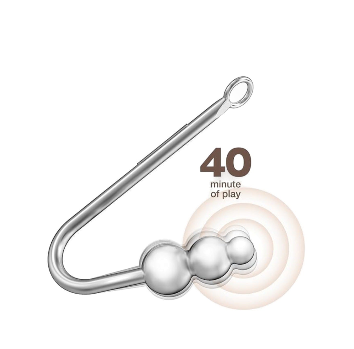 Metal Vibrating Hook Anal Plug BDSM