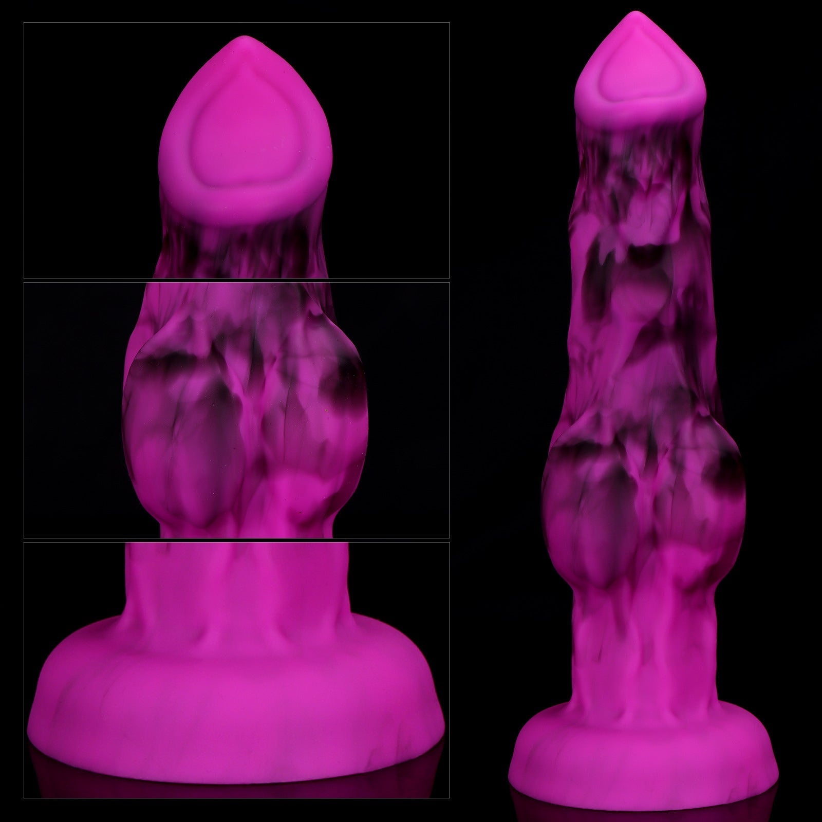 Paarse Zachte Wolf Knotdildo Met Zuignap