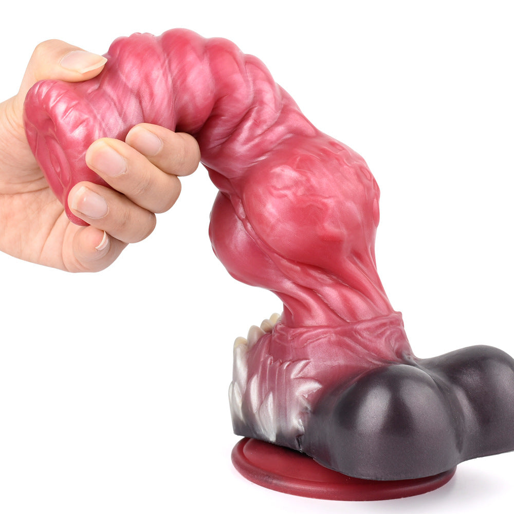33cm Grote Roze Siliconen Dog Knot Dildo