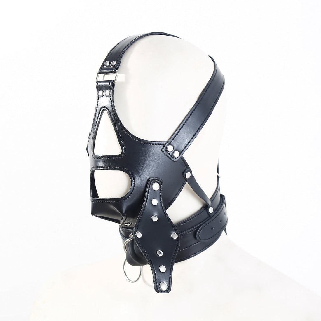 Open Mouth BDSM Gag Dildo Mask