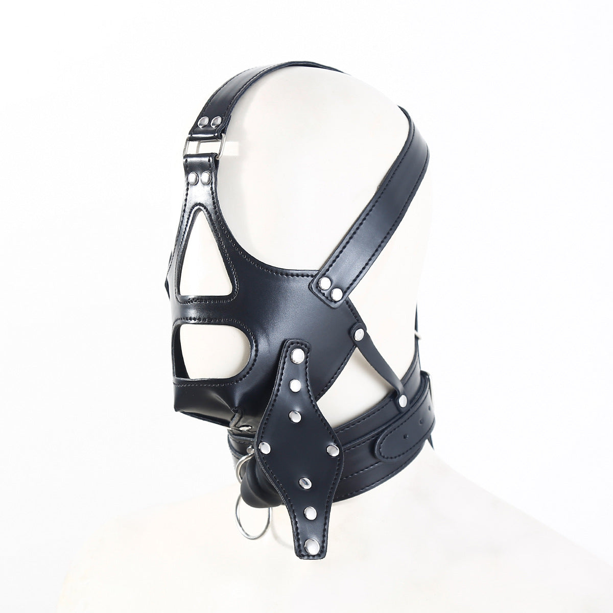 Open Mouth BDSM Gag Dildo Mask
