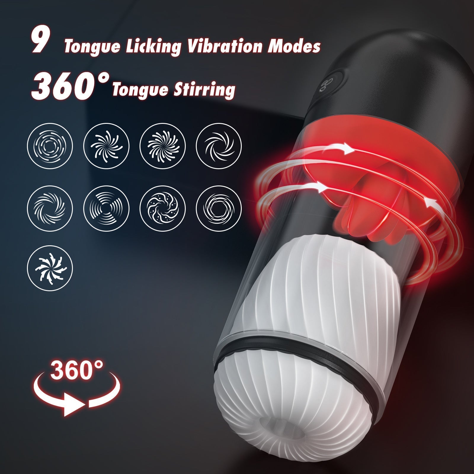 Transparante Male Vibrator Met App En Tongstimulatie