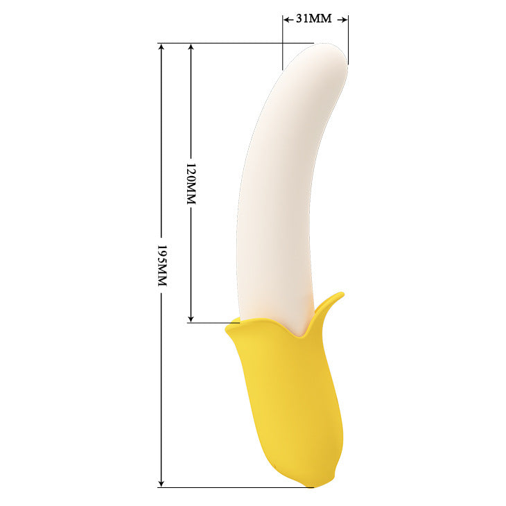 Clitoris Stimulator 19.3 cm Siliconen Banaanvorm