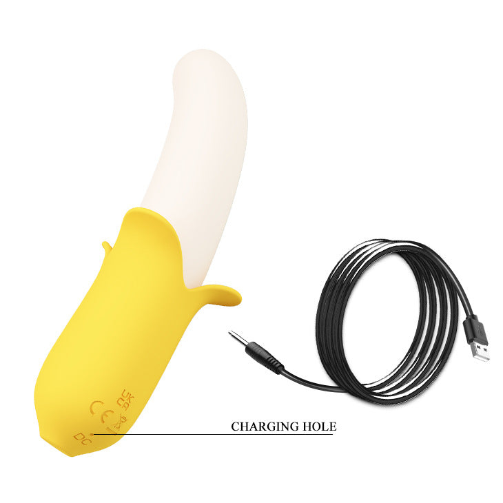 Clitoris Stimulator 19.3 cm Siliconen Banaanvorm