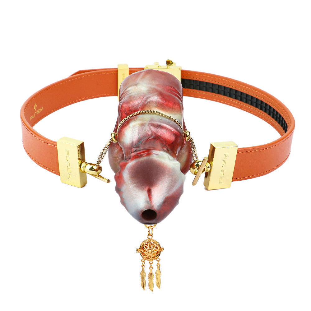 Dog Knot BDSM Leather Straps Dildo Gag