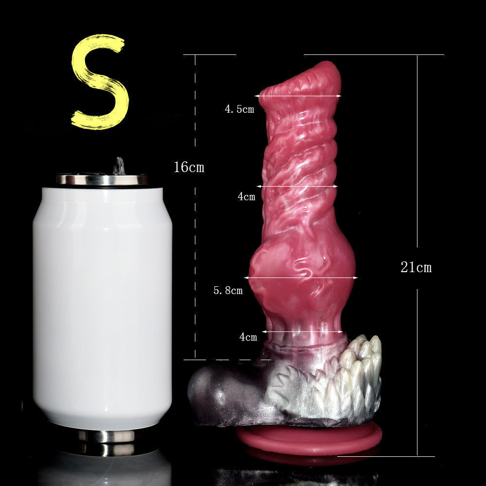 33cm Grote Roze Siliconen Dog Knot Dildo