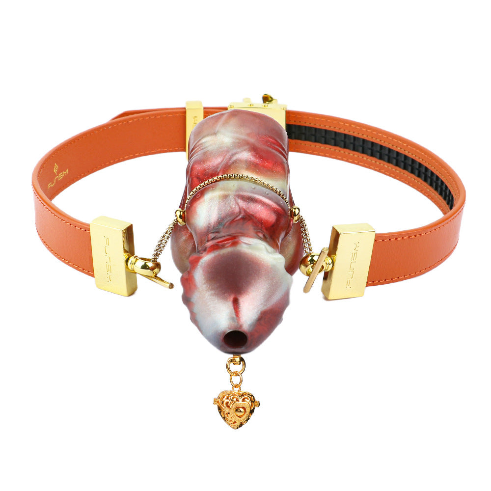 Dog Knot BDSM Leather Straps Dildo Gag