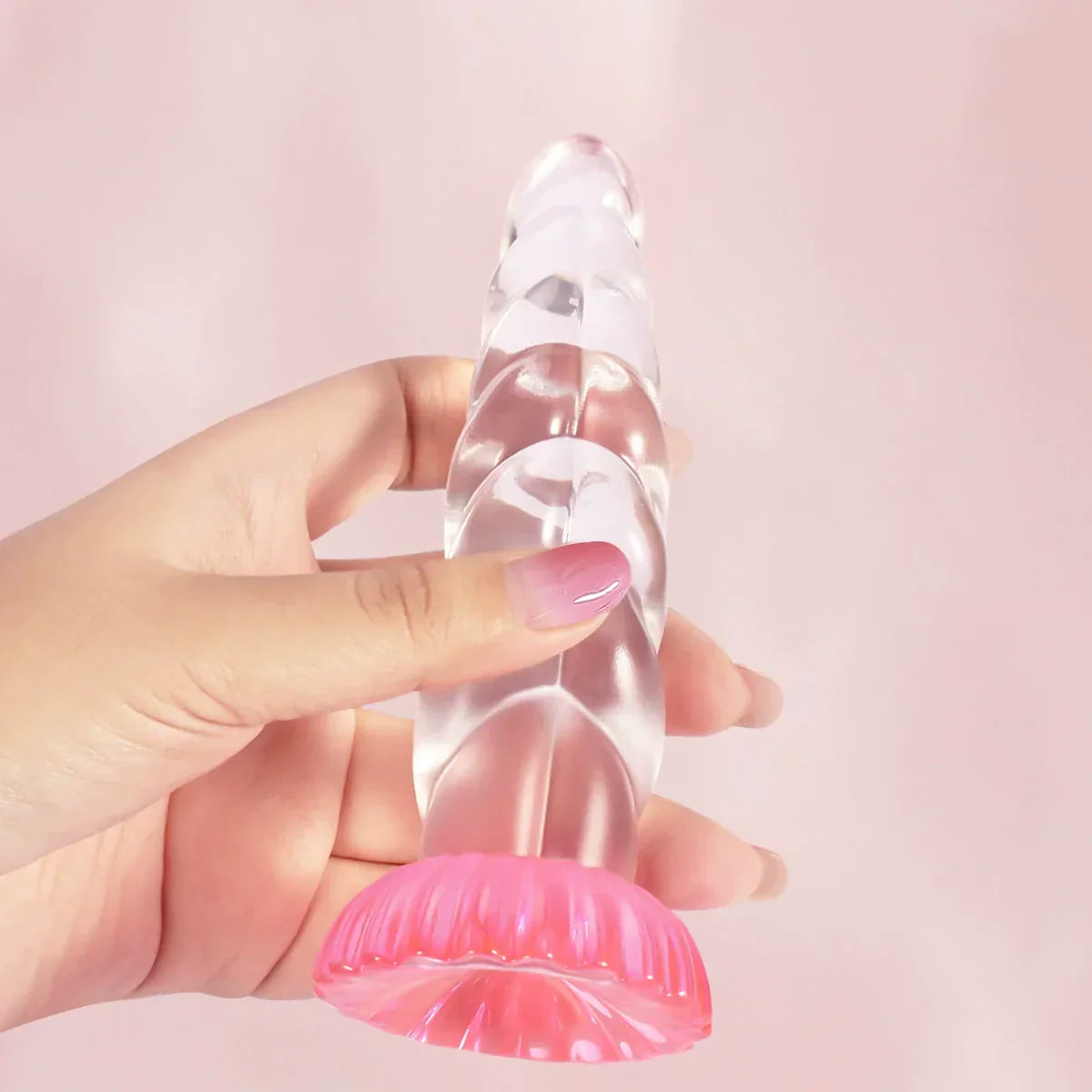 Clear Unicorn Ribbed Buttplug Fantasy Toy
