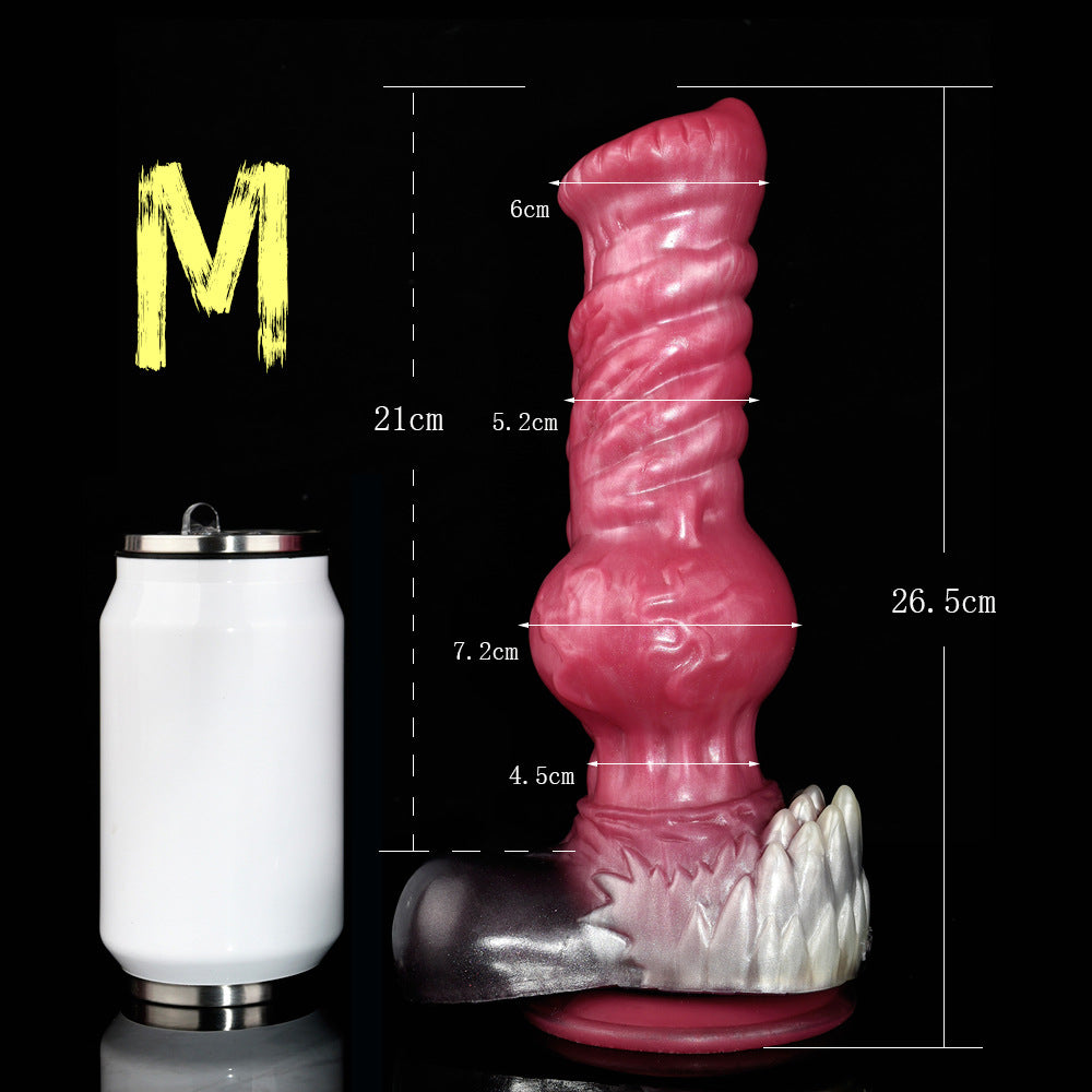 33cm Grote Roze Siliconen Dog Knot Dildo