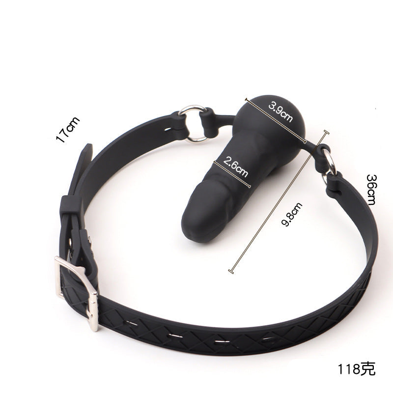 Siliconen Dildogag met Open Mond voor BDSM