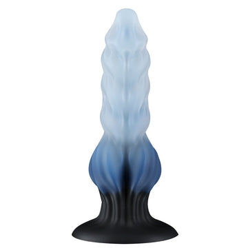 Siliconen Dogdildo Met Ribbelstructuur En Knot 20cm