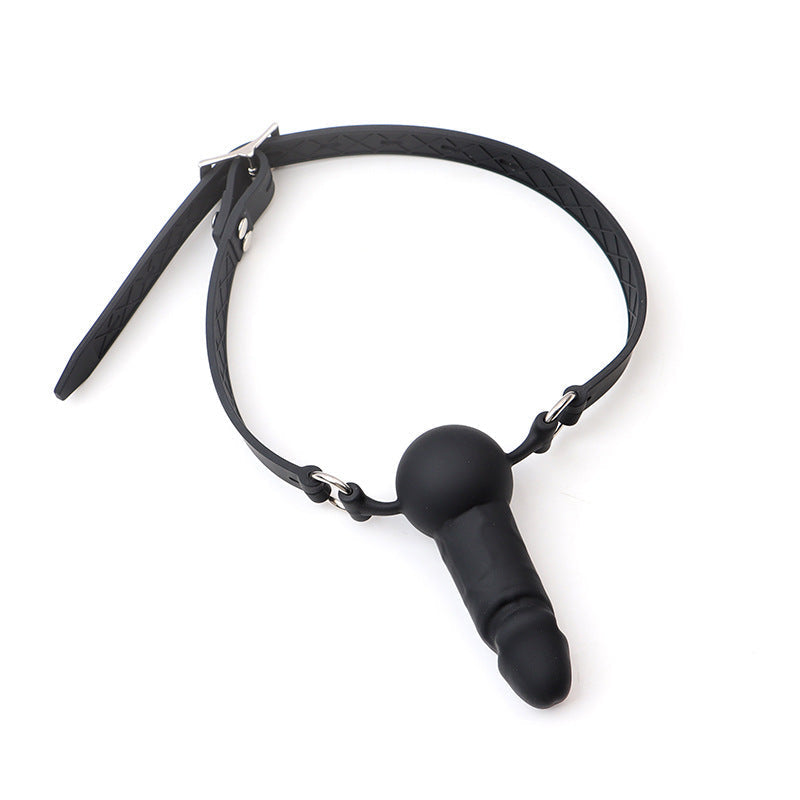Siliconen Dildogag met Open Mond voor BDSM