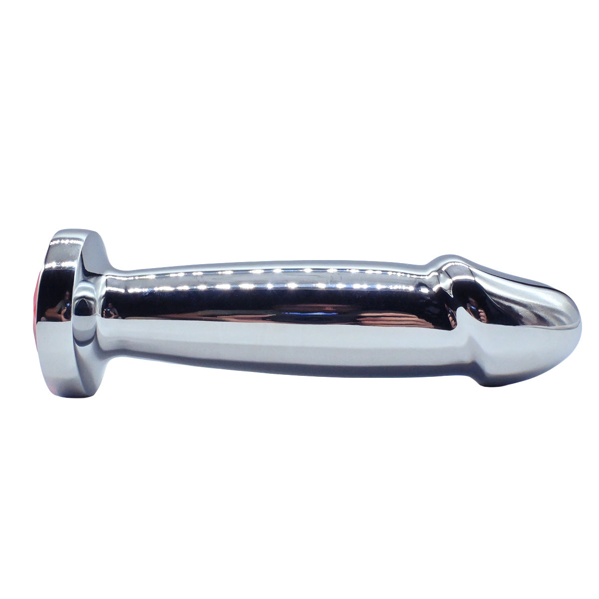 Penisvormige Metalen Buttplug met Diamantlook