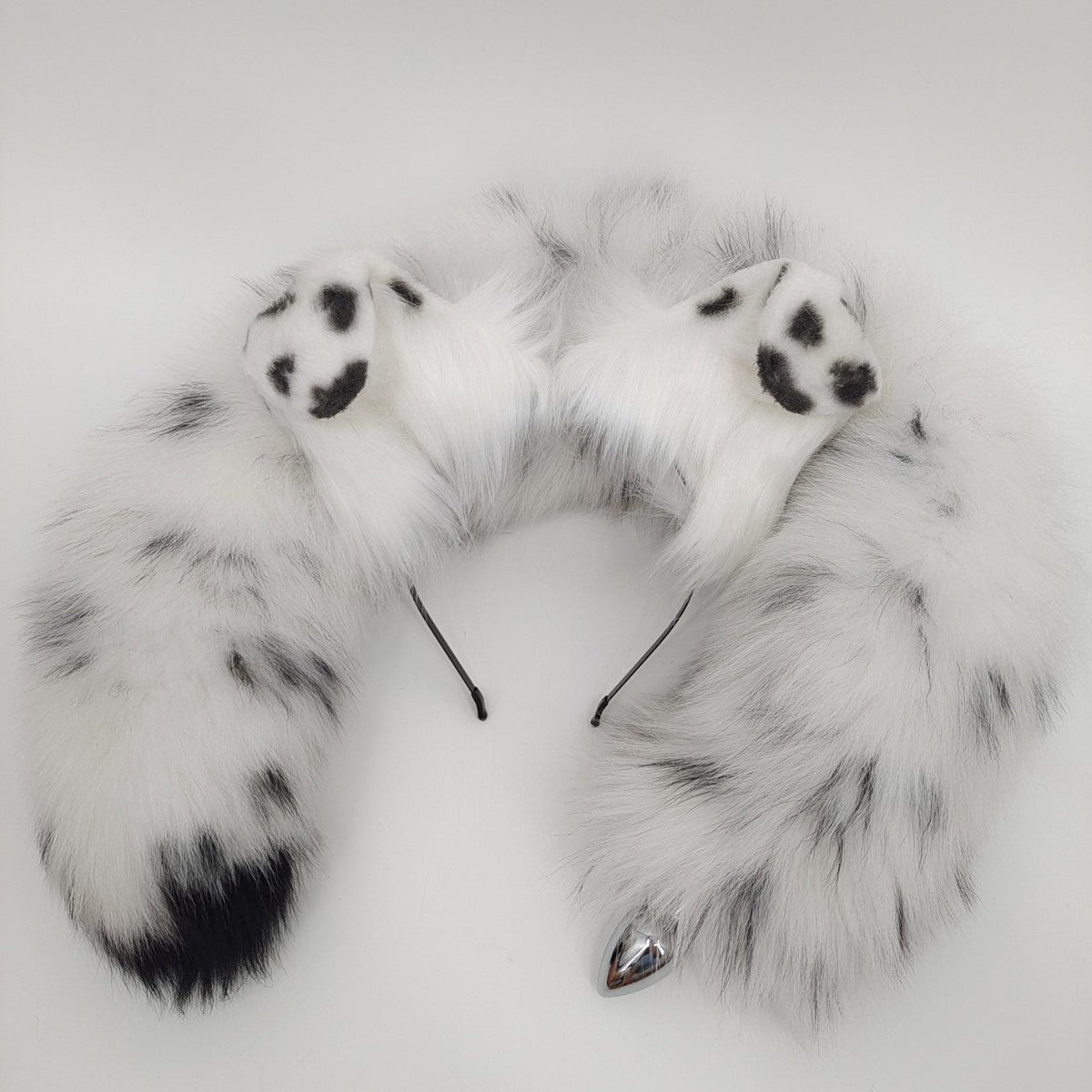 Dalmatian Anal Plug Animal Staartset Vier Maten