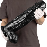 Afbeelding in Gallery-weergave laden, 18 inch zwarte enorme dildo