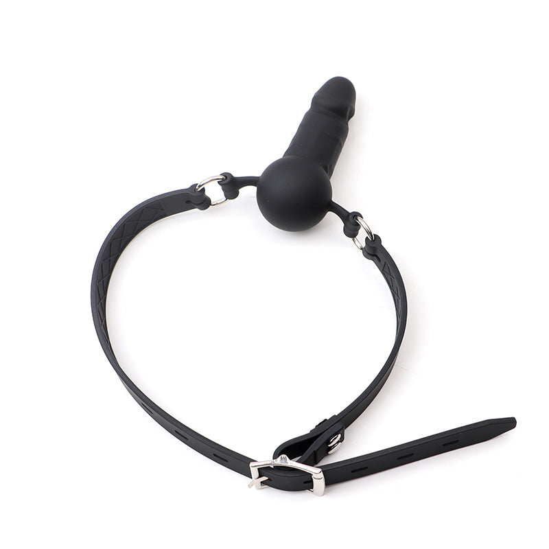 Siliconen Dildogag met Open Mond voor BDSM