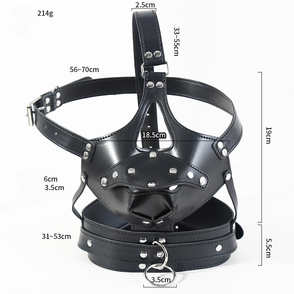 Open Mouth BDSM Gag Dildo Mask