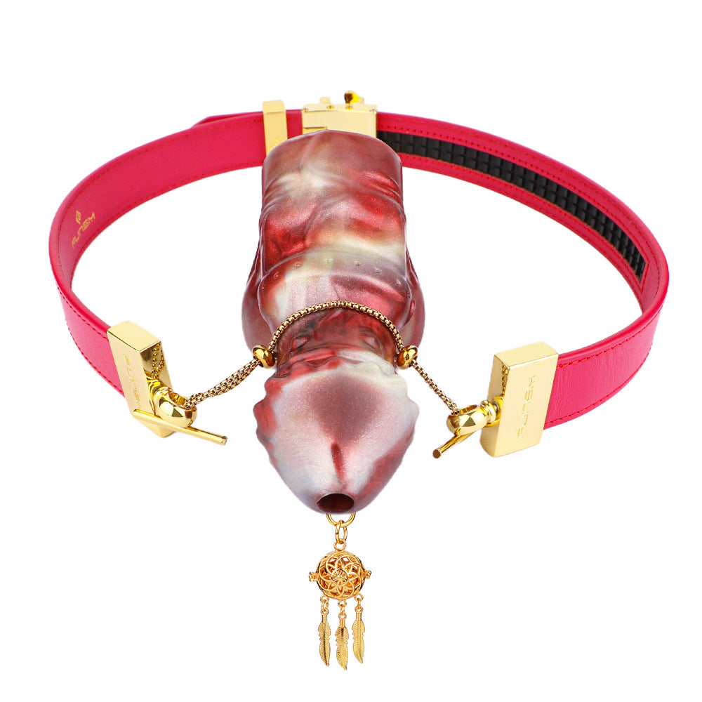 Dog Knot BDSM Leather Straps Dildo Gag