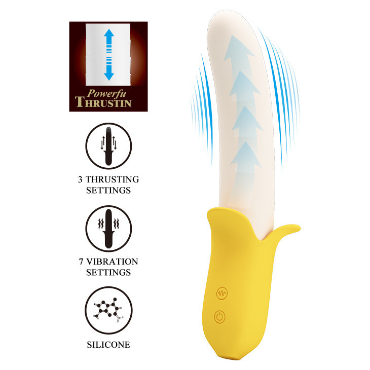 Clitoris Stimulator 19.3 cm Siliconen Banaanvorm