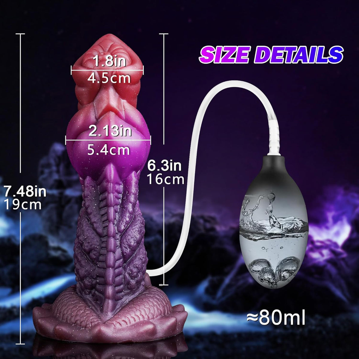19cm Wolf Squirtingdildo Met Dikke Knot