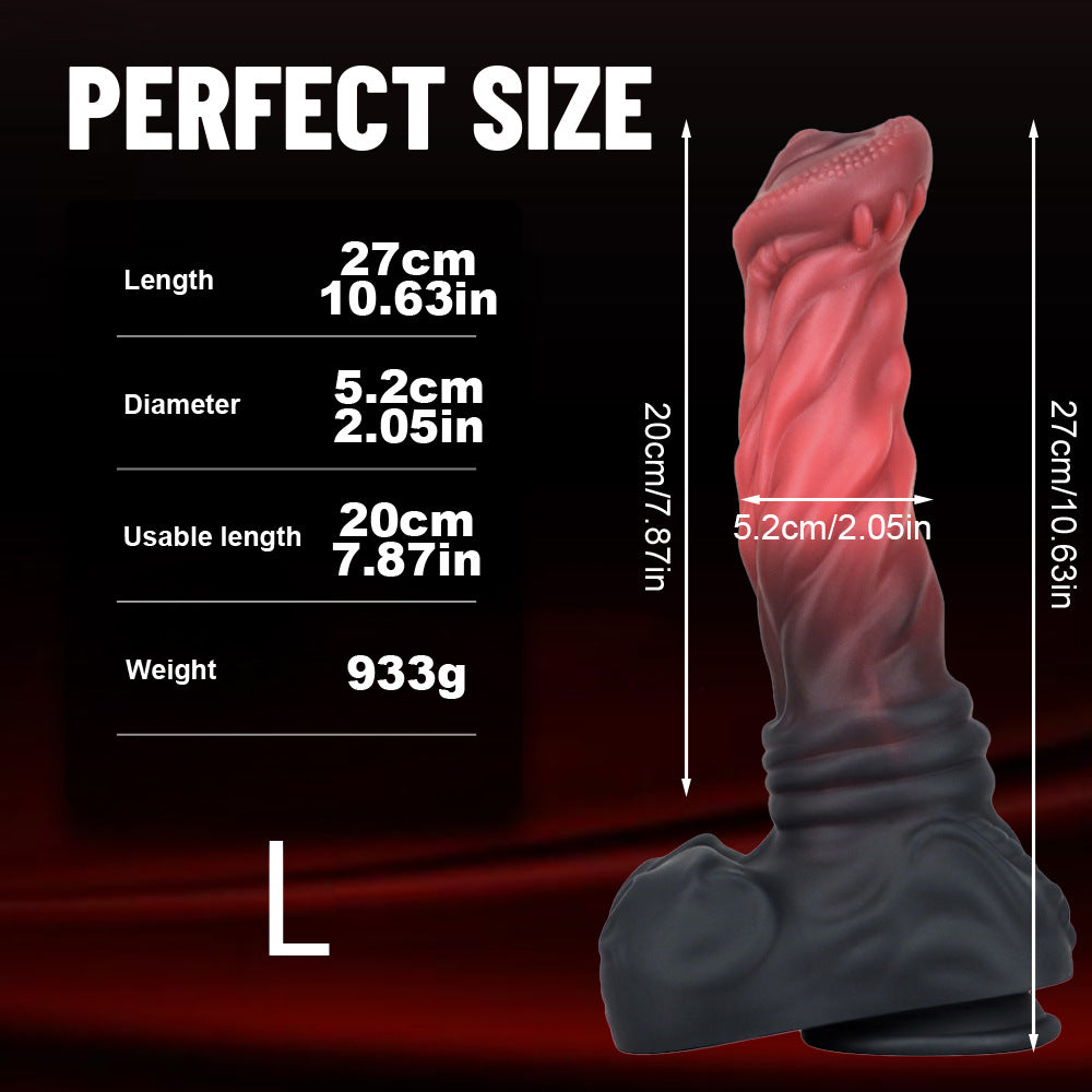 Rode Getextureerde Fantasy Anaal Horse Dildo