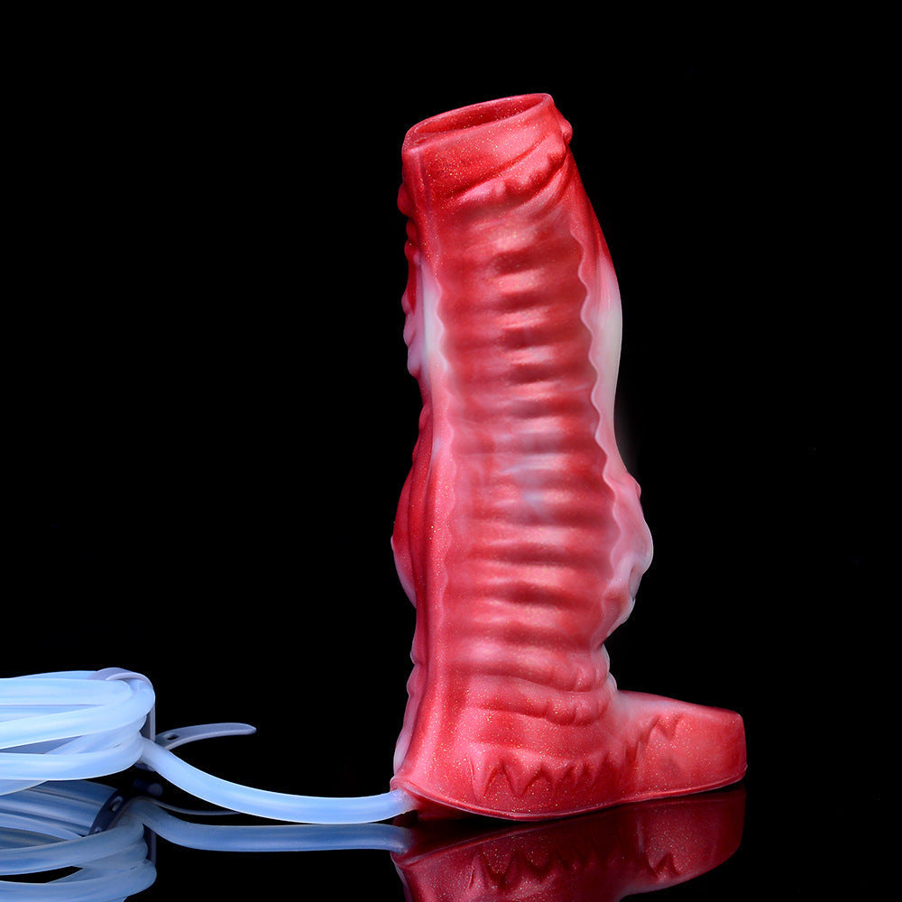 Silicone Penissleeve Met Ribbels En Squirting