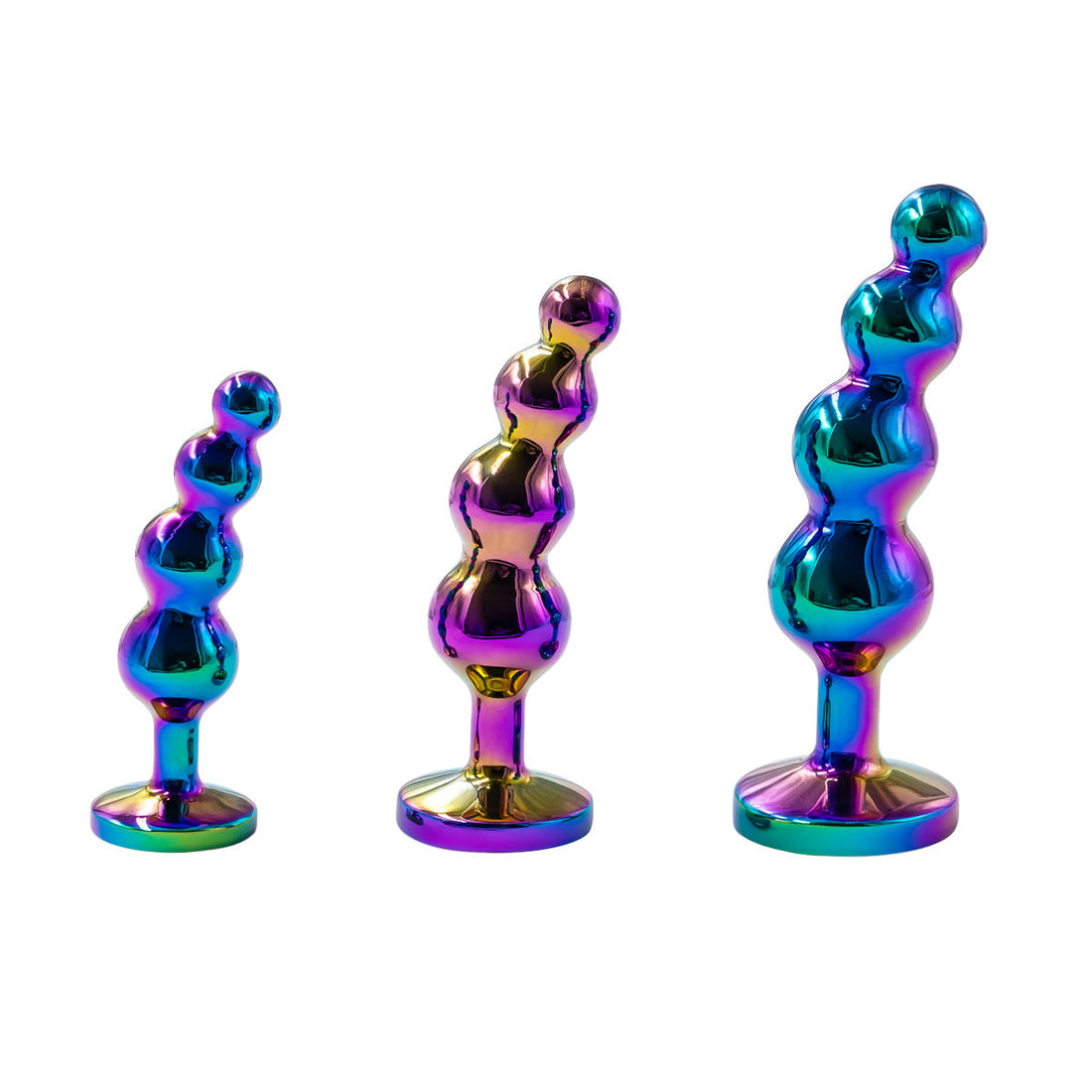 Kleurrijke Metalen Kralen Buttplug Set