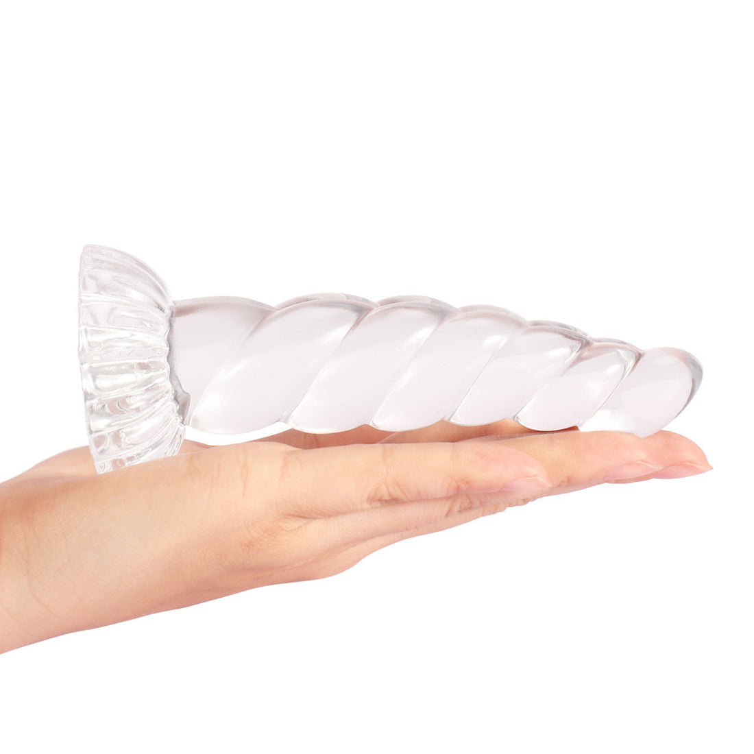 Unicorn Dildo Siliconen Transparant Met Spiraal
