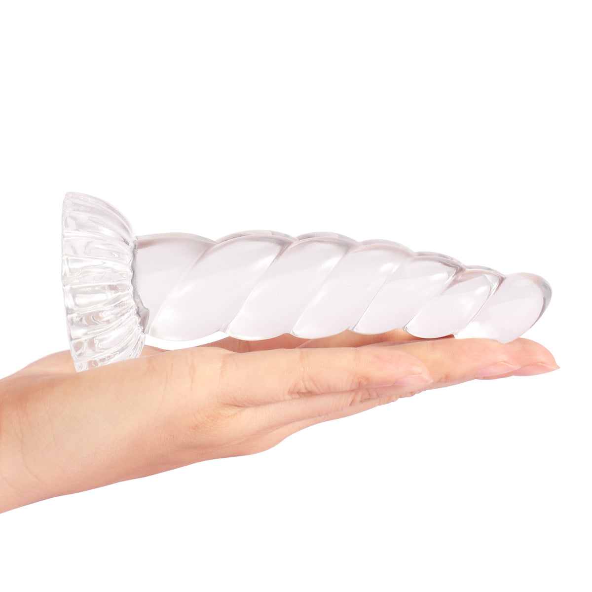 Unicorn Dildo Siliconen Transparant Met Spiraal