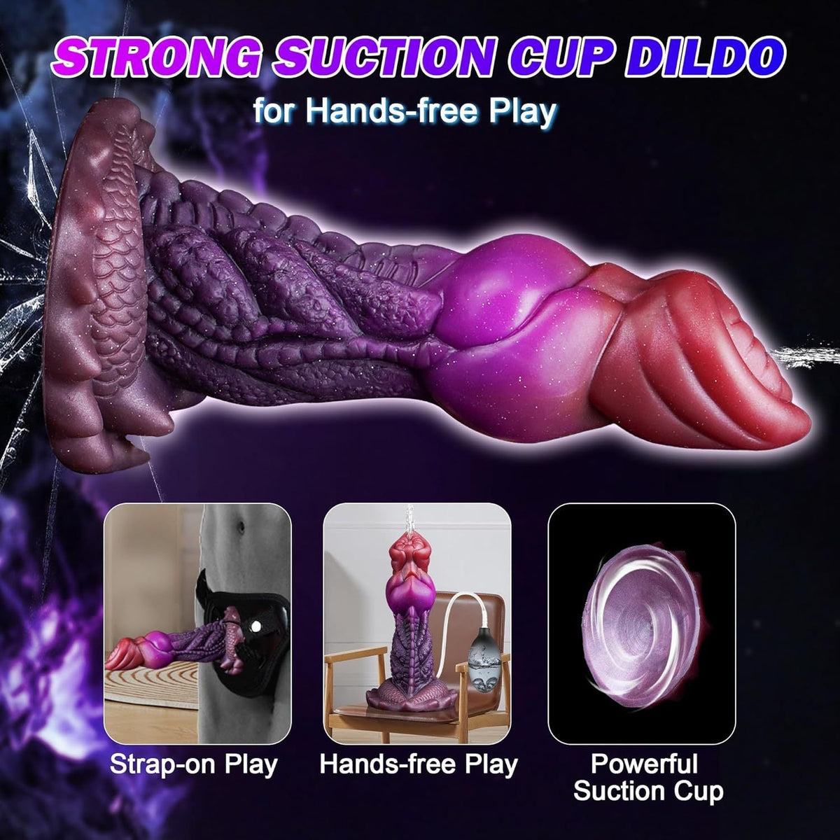 19cm Wolf Squirtingdildo Met Dikke Knot