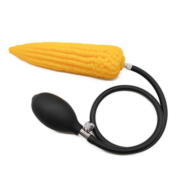 20cm Gele Maïs Opblaasbare Dildo Met Pomp