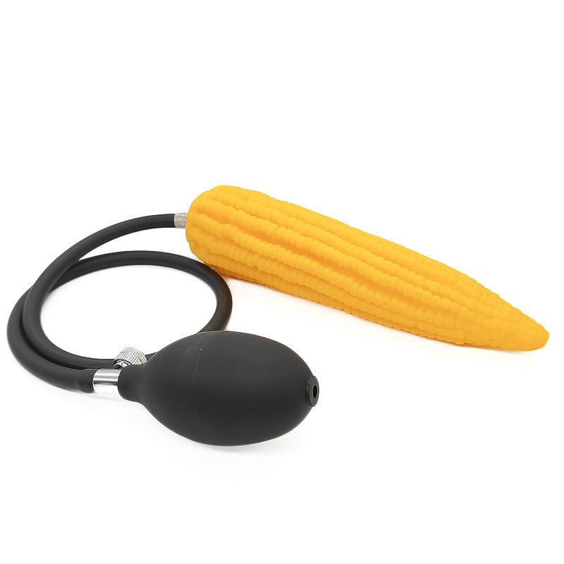 20cm Gele Maïs Opblaasbare Dildo Met Pomp