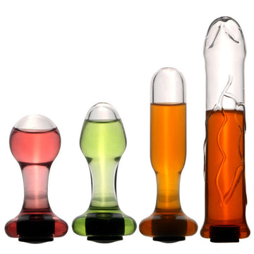 Transparante Glazen Buttplug Met Holle Vloeistofkamer