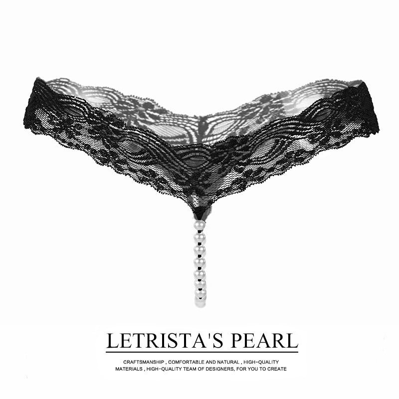 Zwarte Kant String Sexy Lingerie Voor Dames