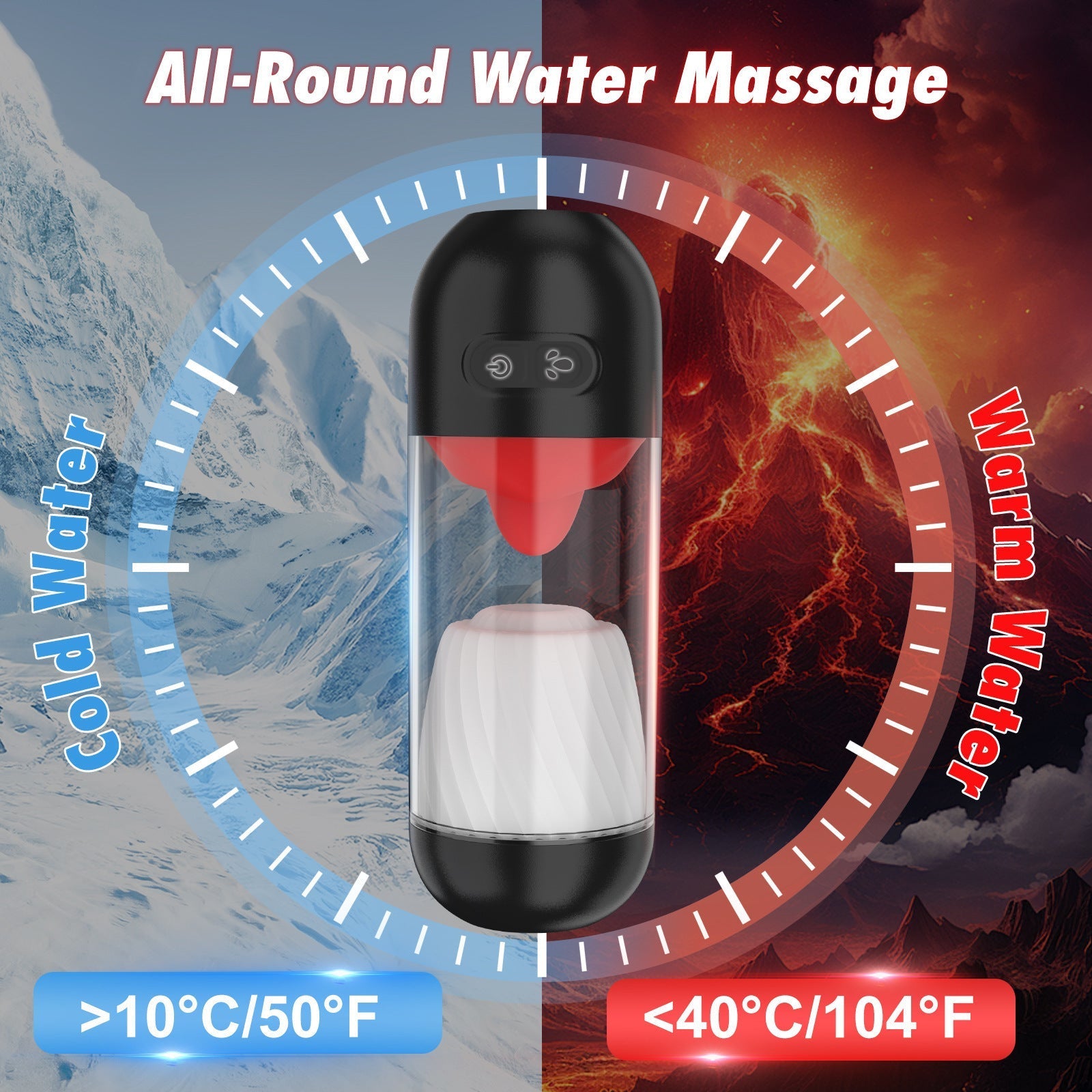 Transparante Male Vibrator Met App En Tongstimulatie