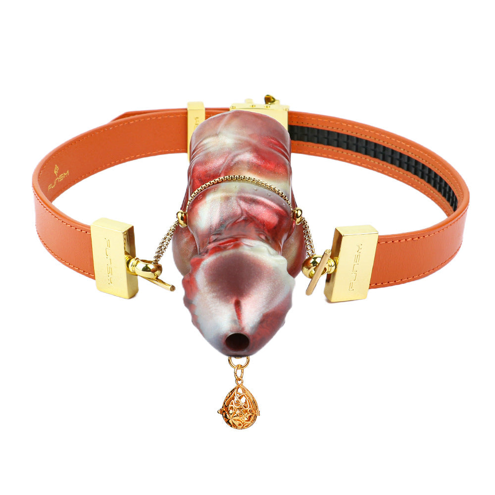 Dog Knot BDSM Leather Straps Dildo Gag