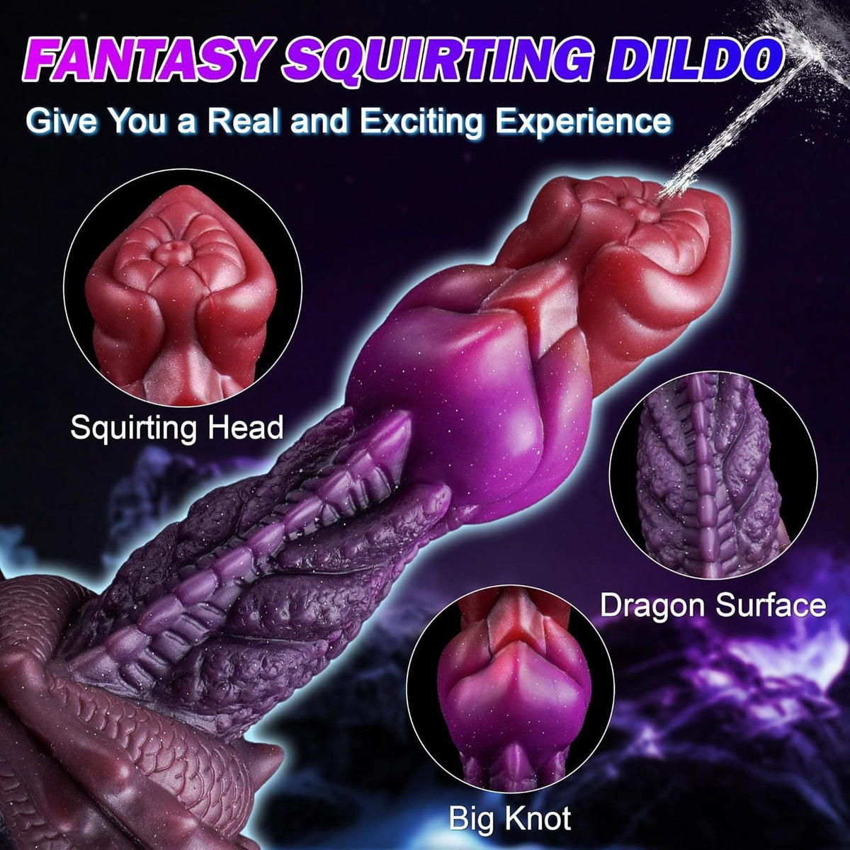 19cm Wolf Squirtingdildo Met Dikke Knot