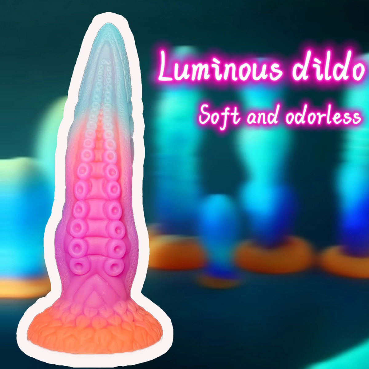 Lichtgevende Tenticle Dildo 25cm Met Octopus Design