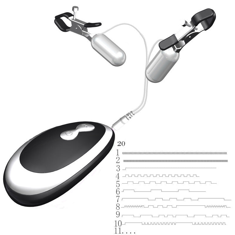 20 Vibratiestanden Elektrisch BDSM Tepelklemmen