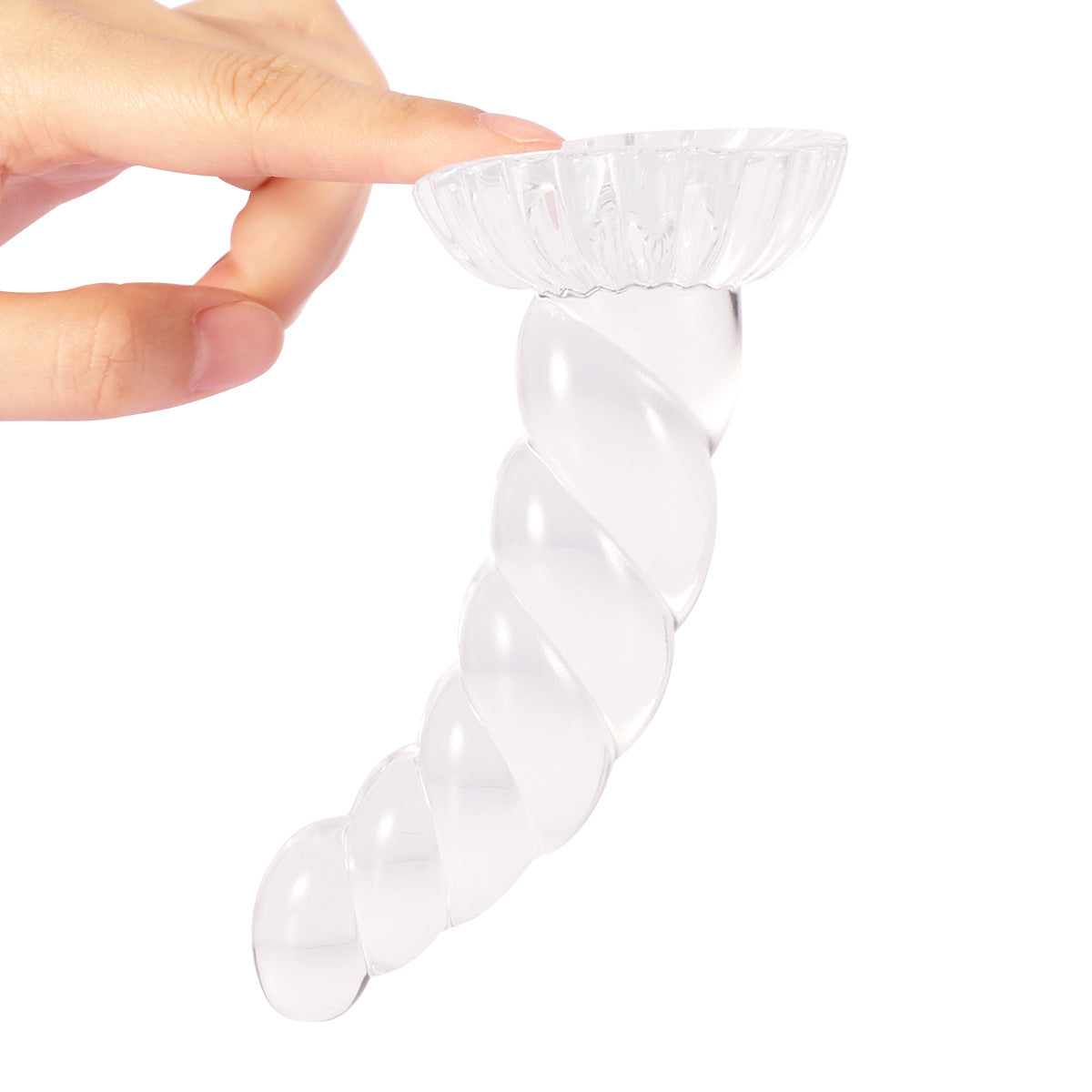 Unicorn Dildo Siliconen Transparant Met Spiraal