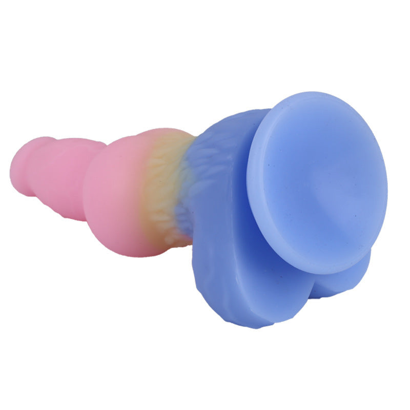 9 Inch Knot Colored Dog Silicone Dildo
