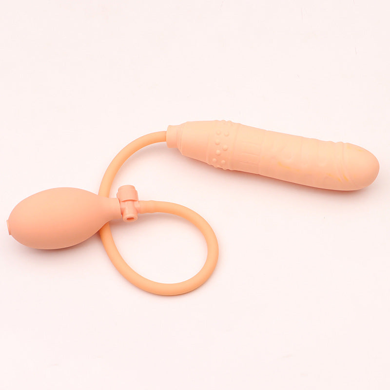 16.5 cm Flesh Silicone Inflatable Dildo