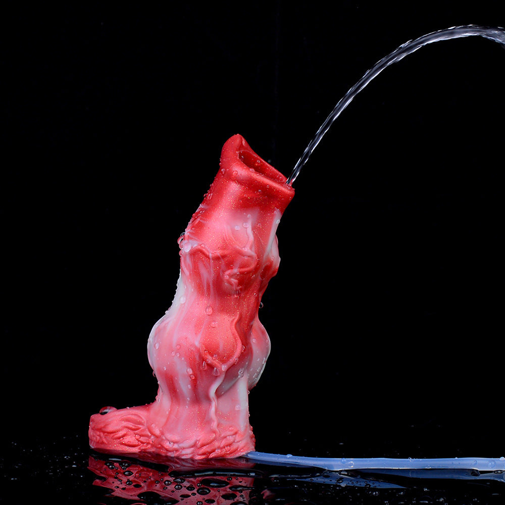Dubbele Knot Siliconen Squirting Penis Sleeves
