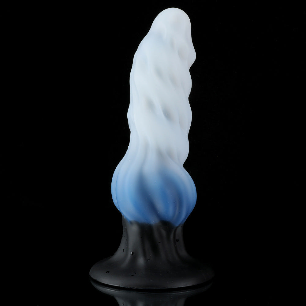 Siliconen Dogdildo Met Ribbelstructuur En Knot 20cm