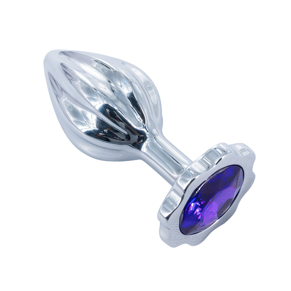 Plum Blossom Shaped Purple Jewel Butt Plug
