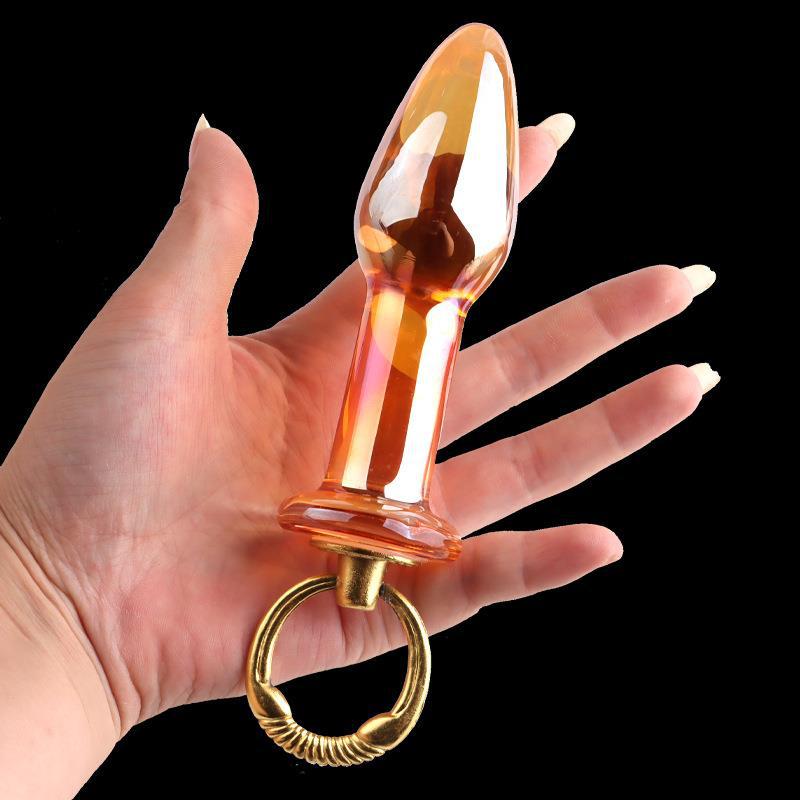 Gouden Glazen Buttplug Set voor Beginnende Gebruikers