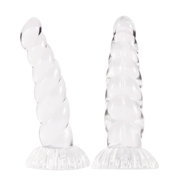 Unicorn Dildo Siliconen Transparant Met Spiraal